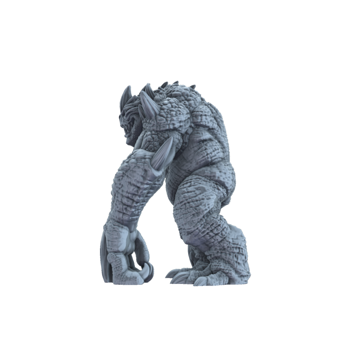 3D printed Blue Slaad side view