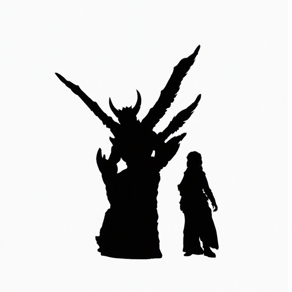 Bone Devil scale comparison to 28mm human miniature