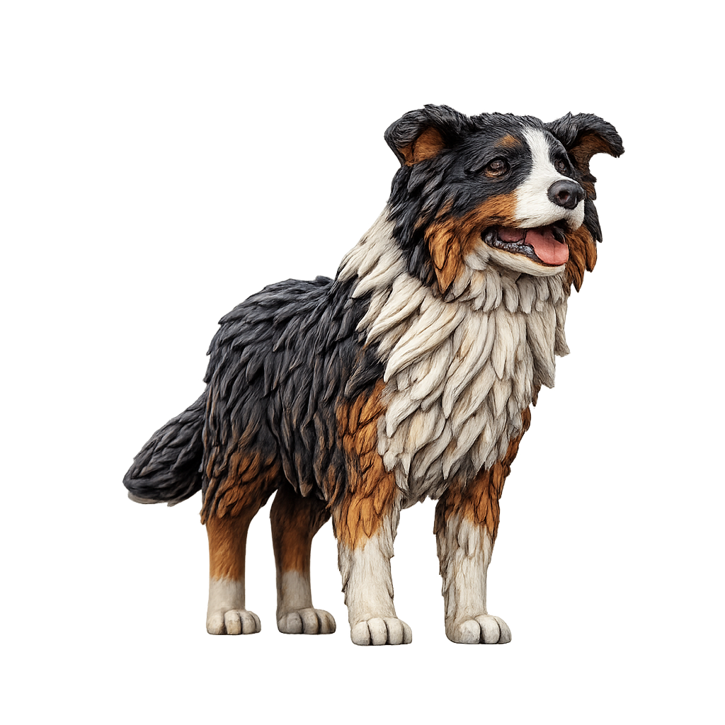 Painted Border Collie miniature