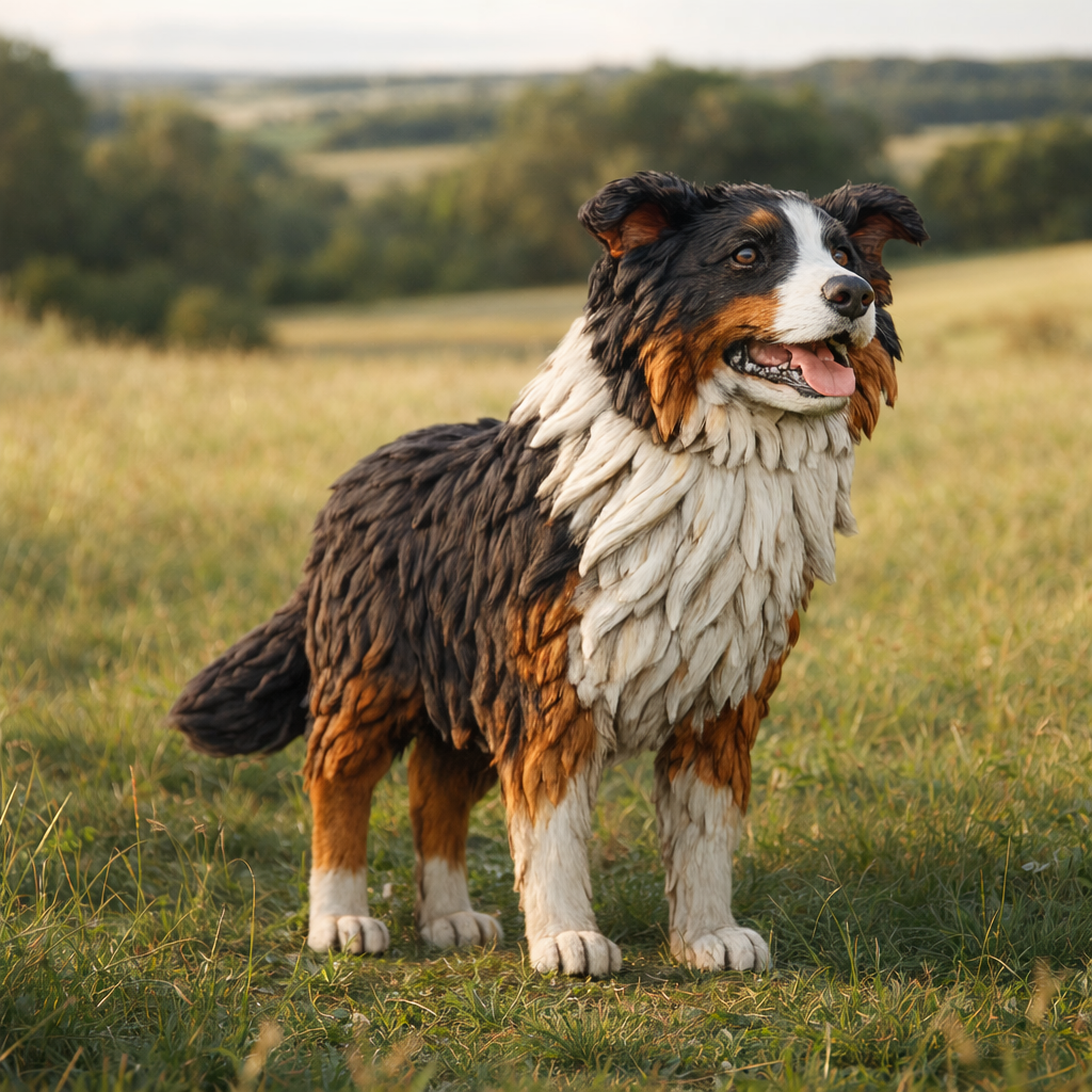 Border Collie in a field with a natural background