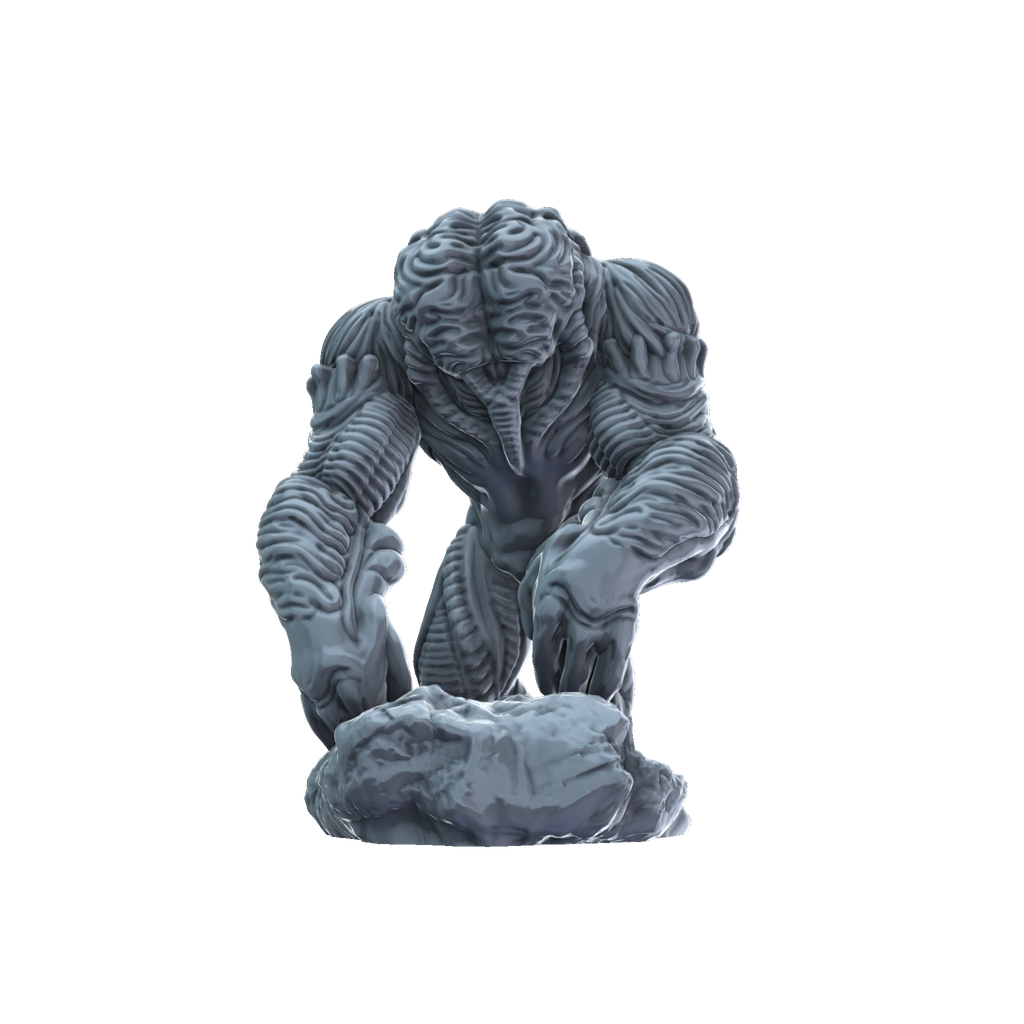 3D printed Brain Golem front view
