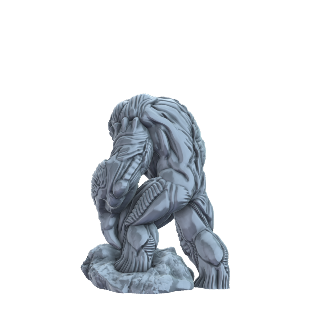 3D printed Brain Golem rear view