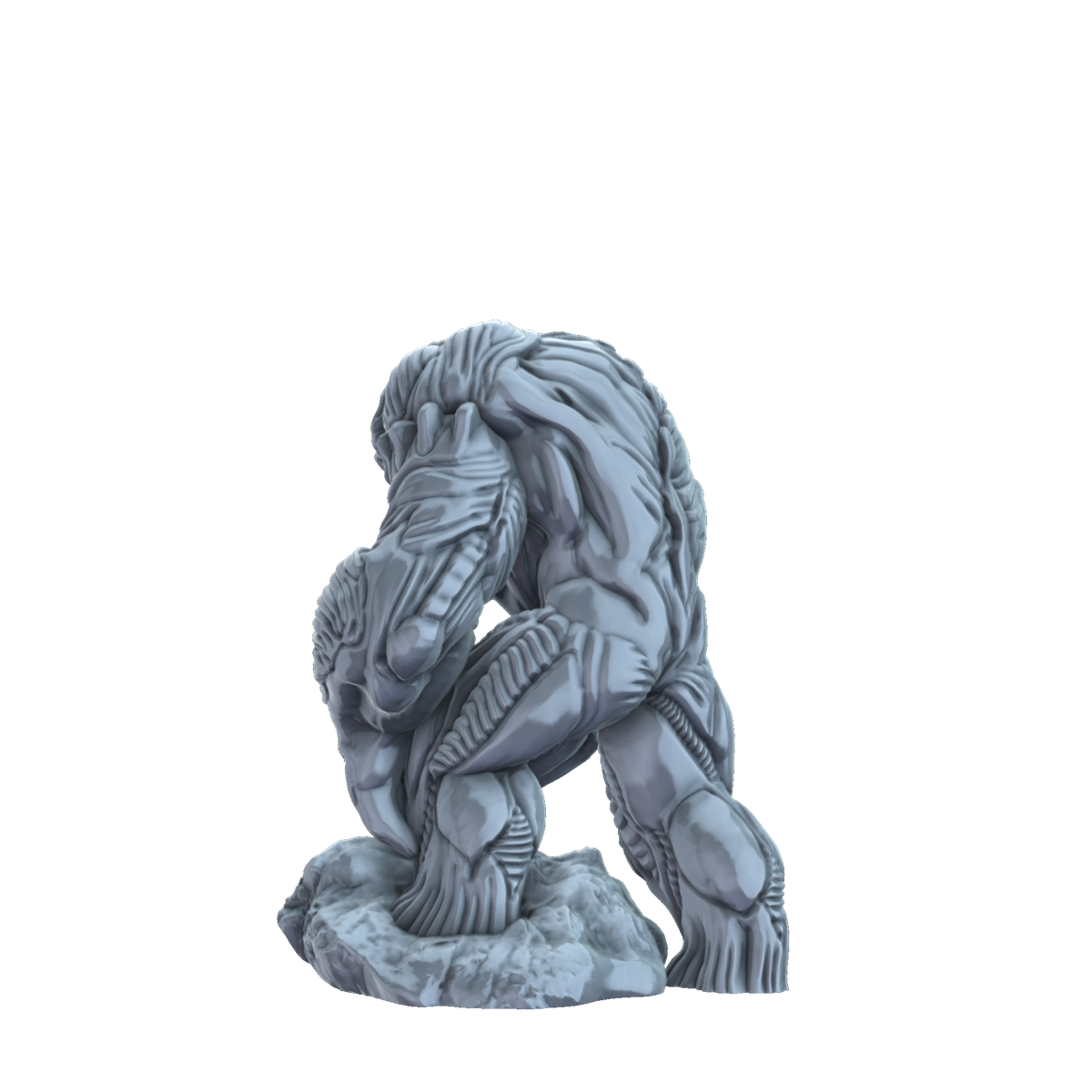 3D printed Brain Golem rear view