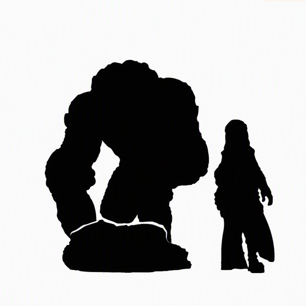 Brain Golem scale comparison to 28mm human miniature