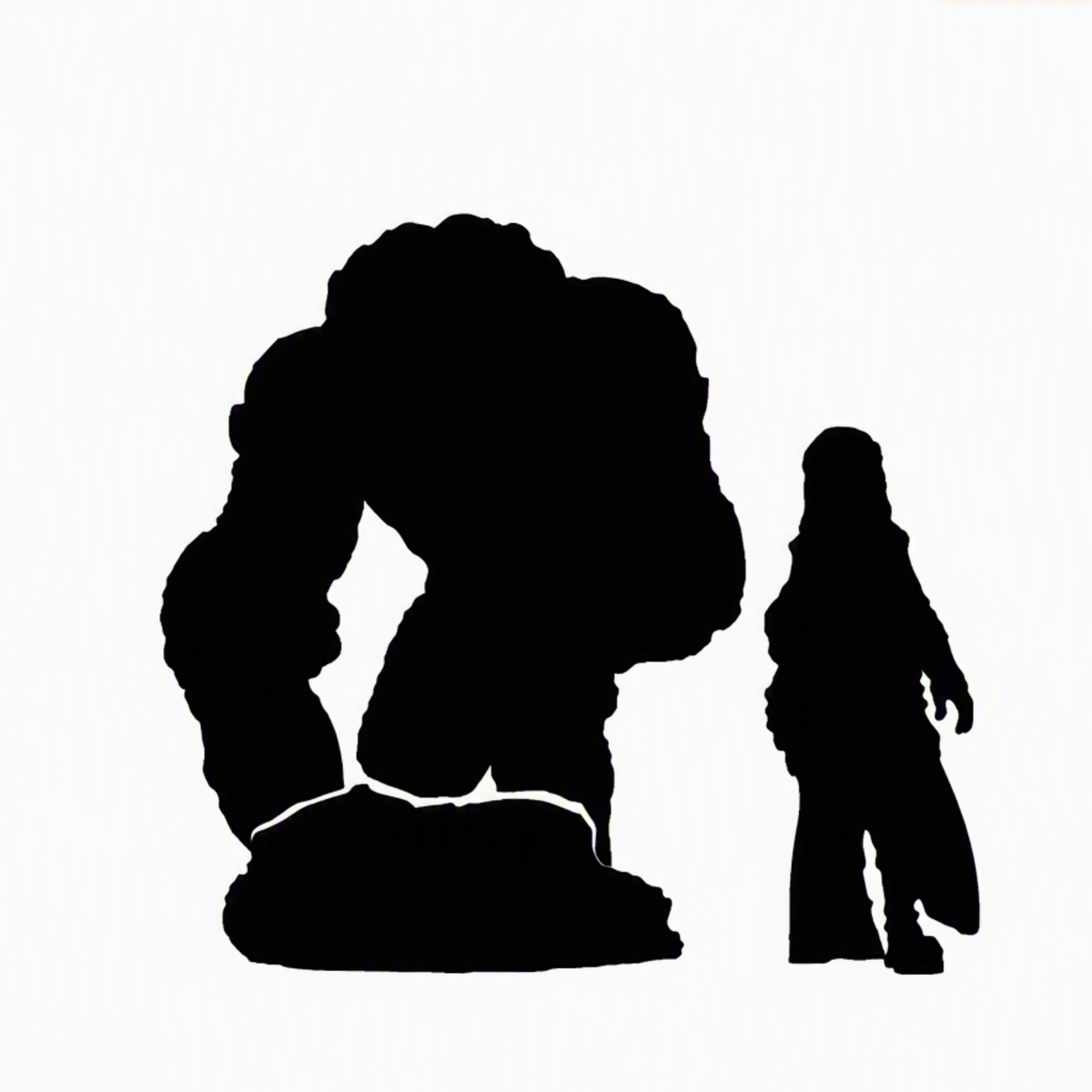 Brain Golem scale comparison to 28mm human miniature