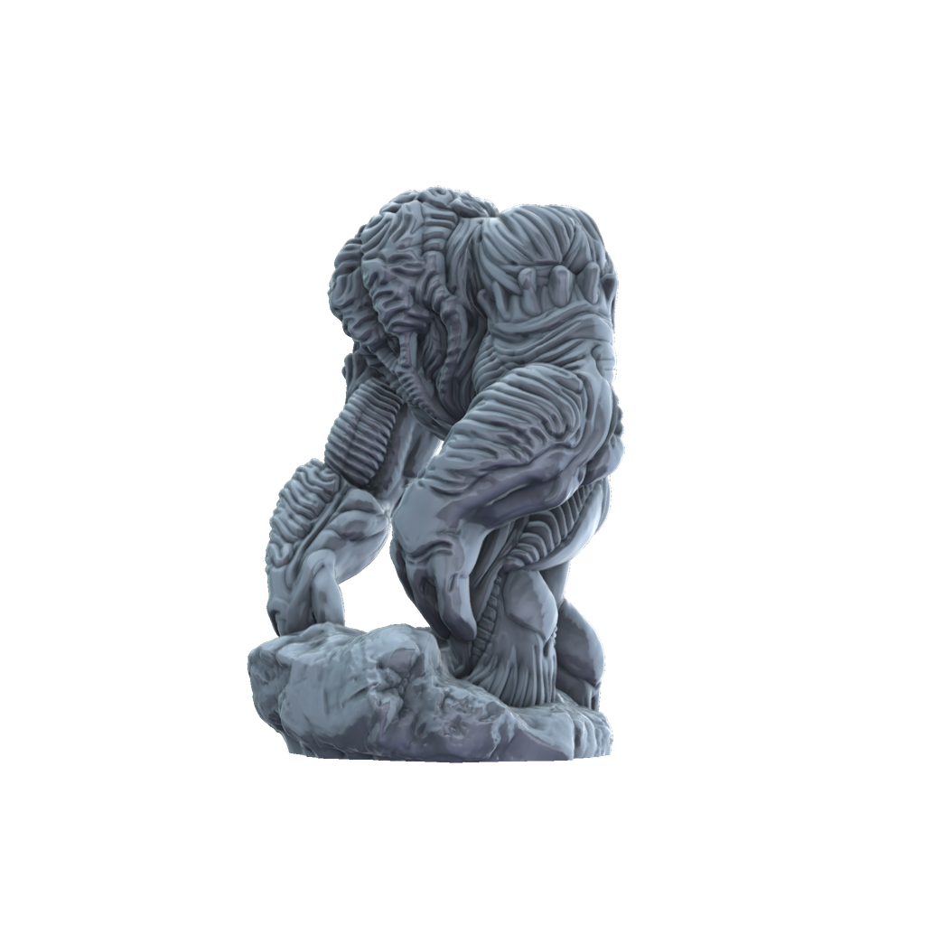 3D printed Brain Golem side view