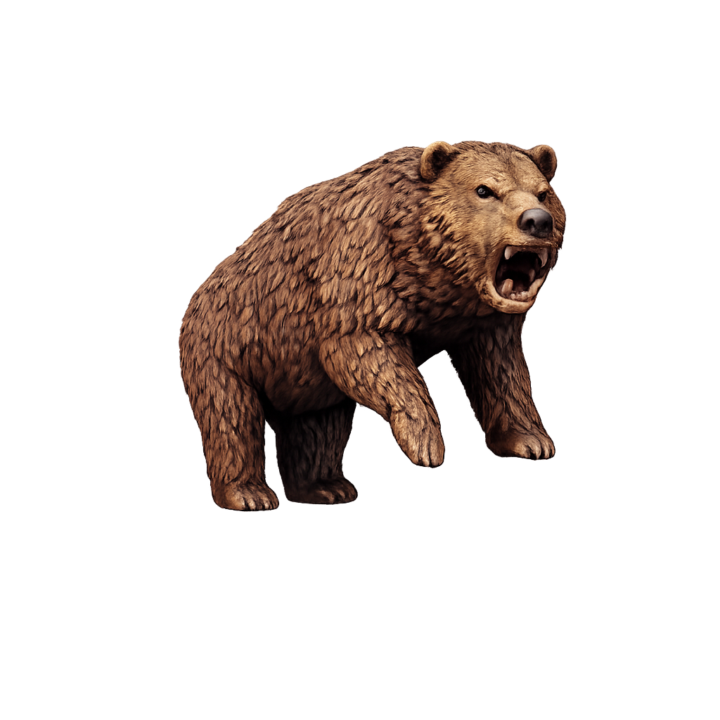 Painted Brown Bear miniature