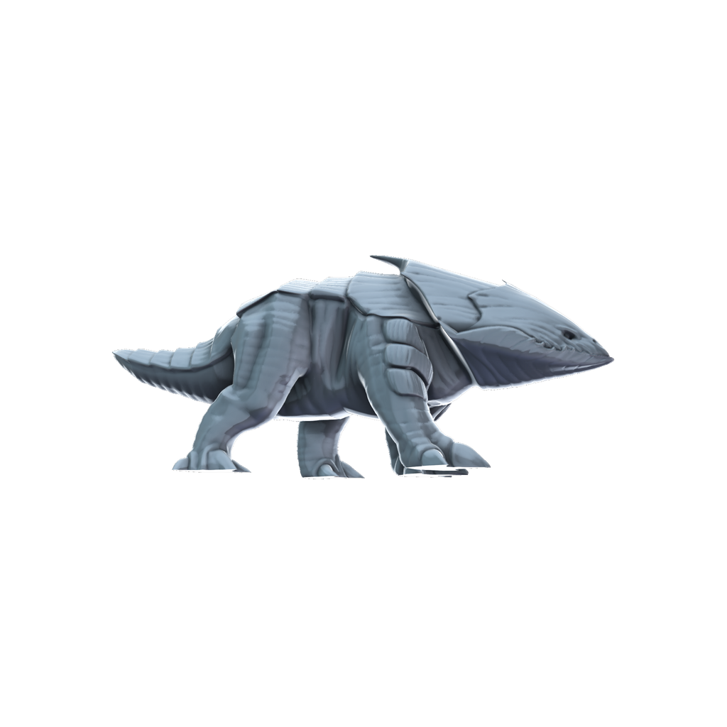 3D printed Bulette side view