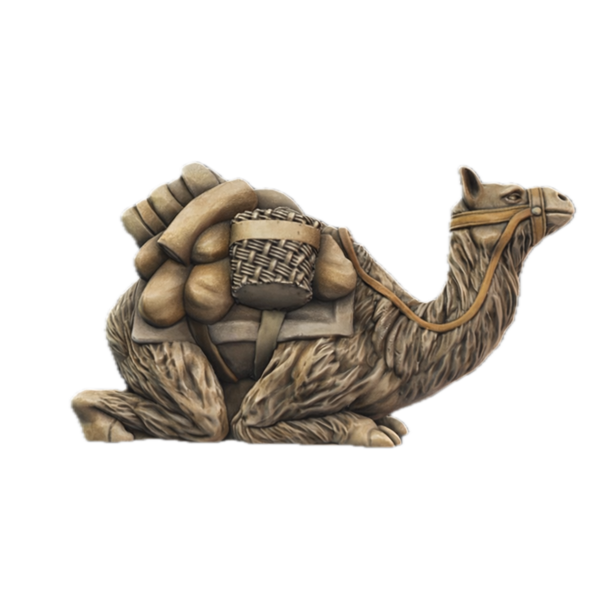 Painted Camel load laying miniature