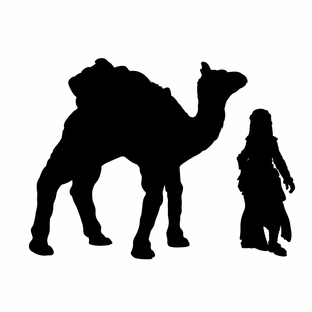 Camel loaded walking scale comparison to 28mm human miniature
