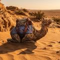 Camel Saddled Laying – 28mm Miniature Pack