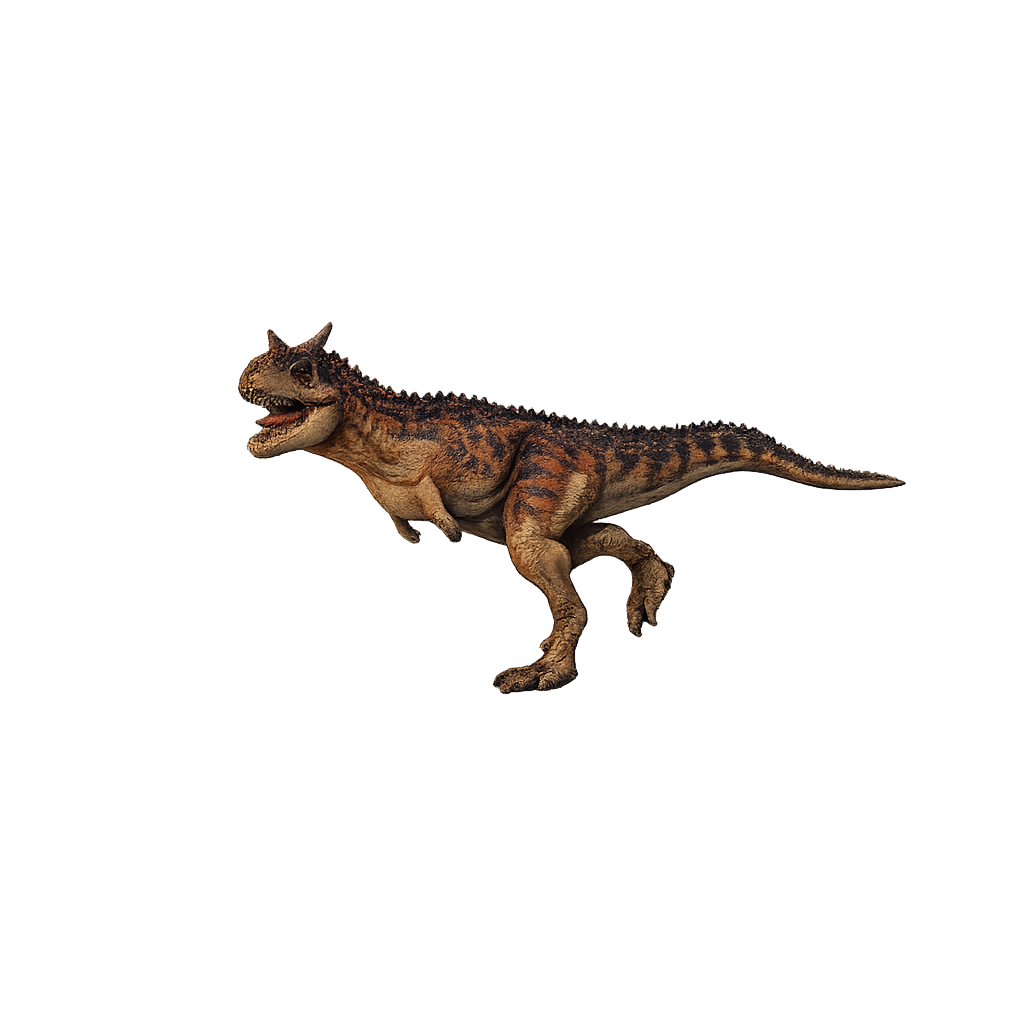 Painted Carnotaurus running miniature