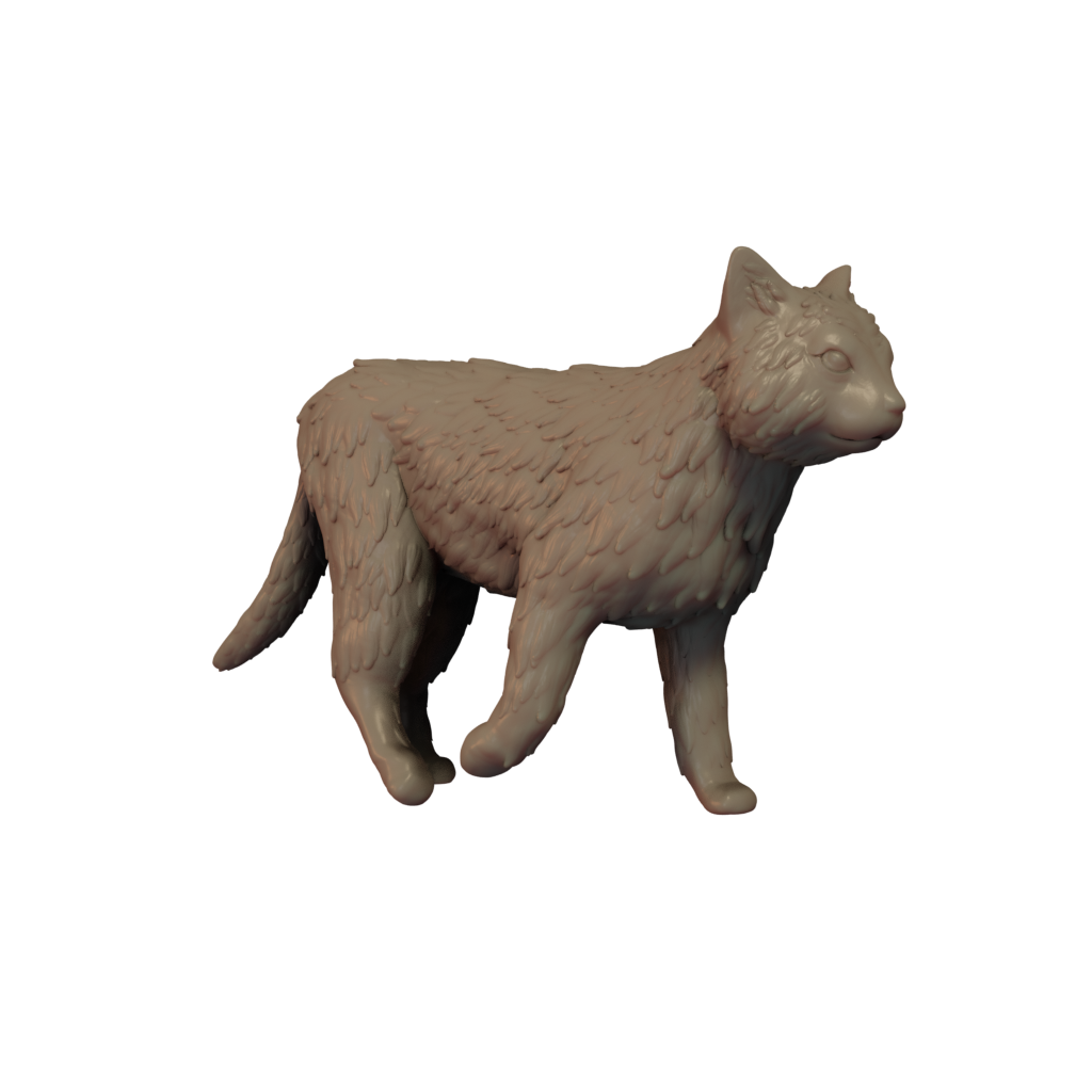 Cat 3d print side view