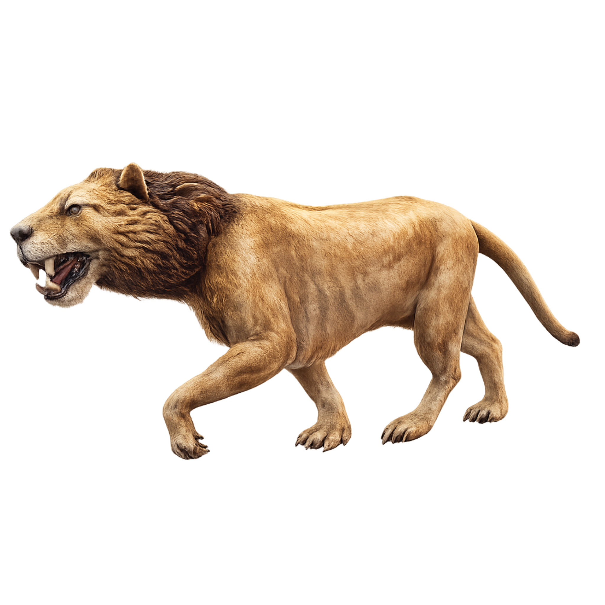 Painted Cave Lion stalking miniature
