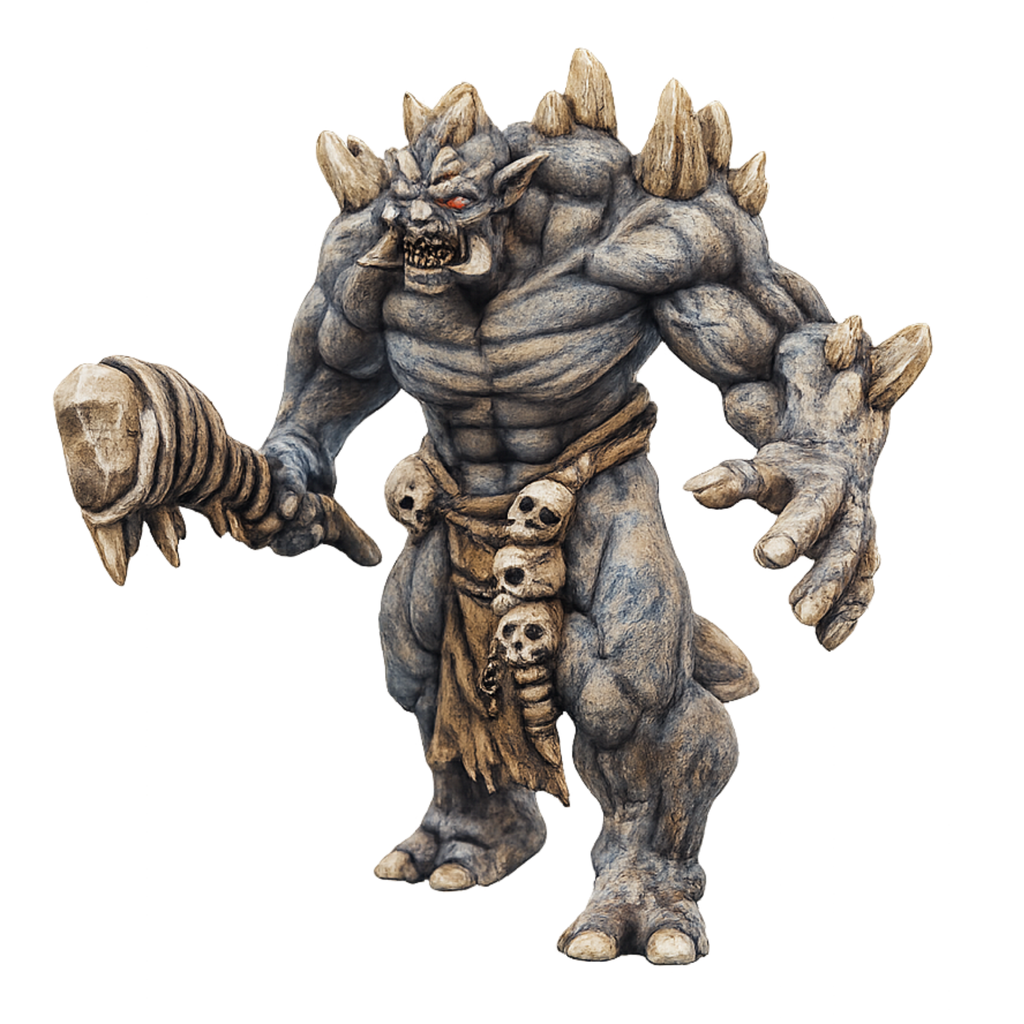 Painted Cave Troll miniature