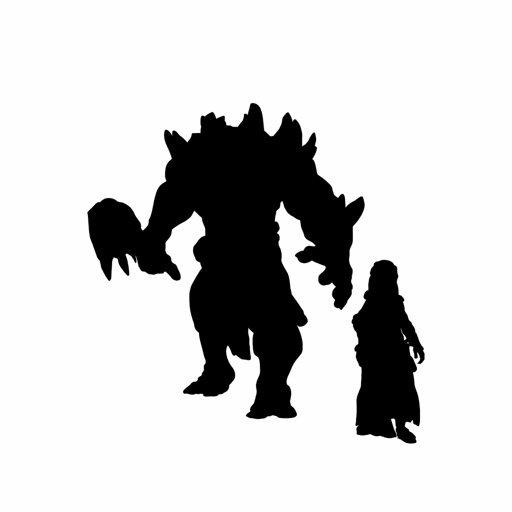 Cave Troll scale comparison to 28mm human miniature