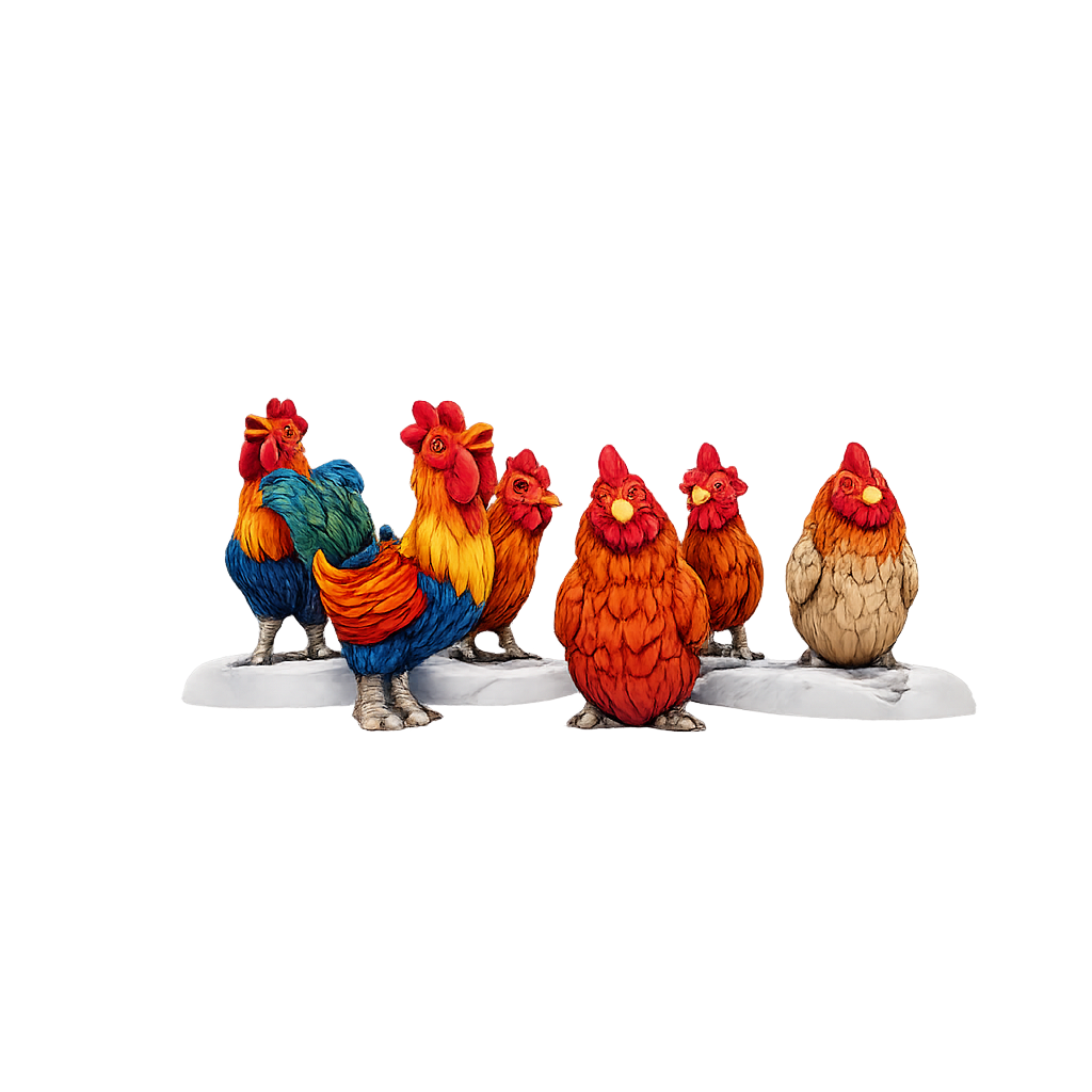 Painted Chickens miniature