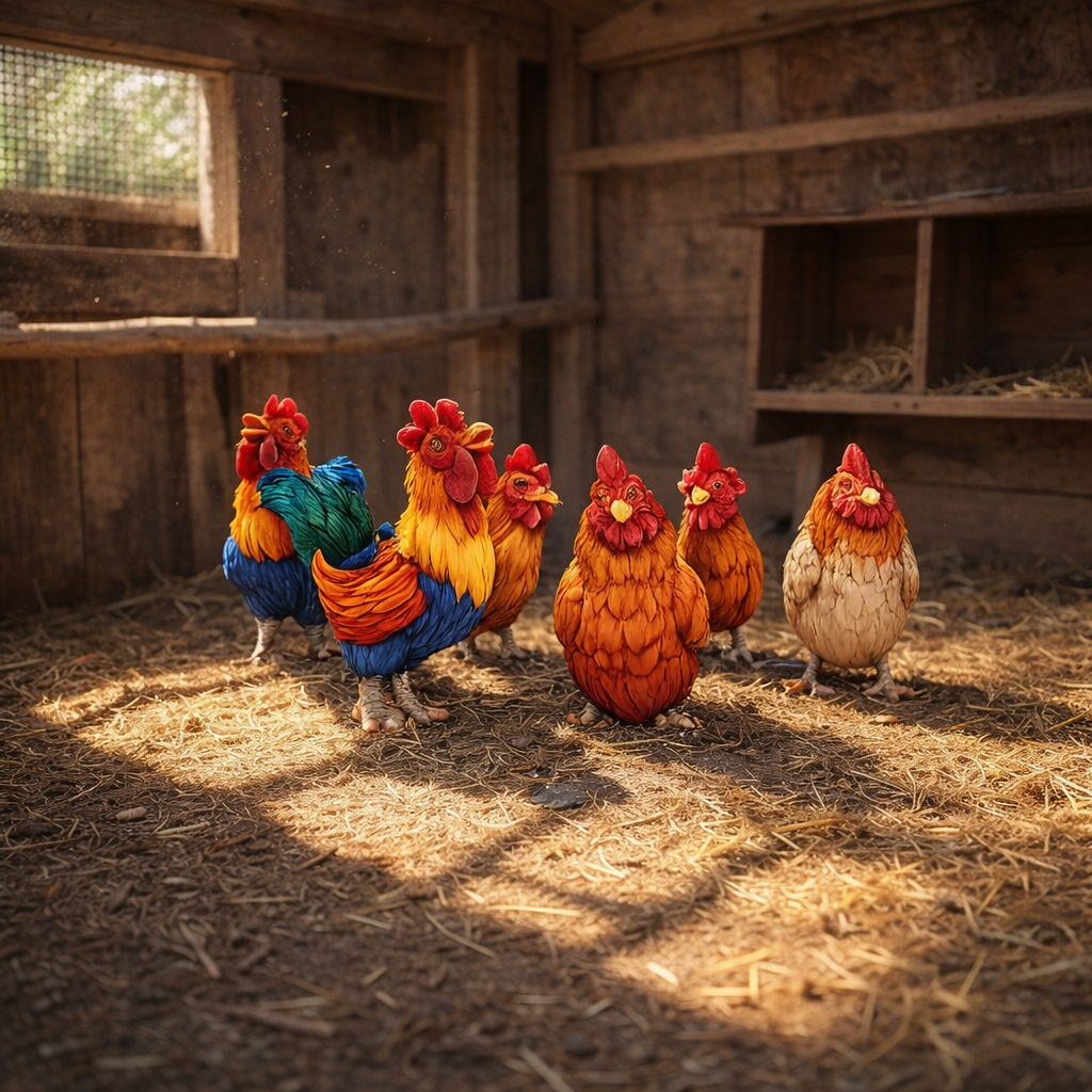 Chickens - 28mm Miniatures