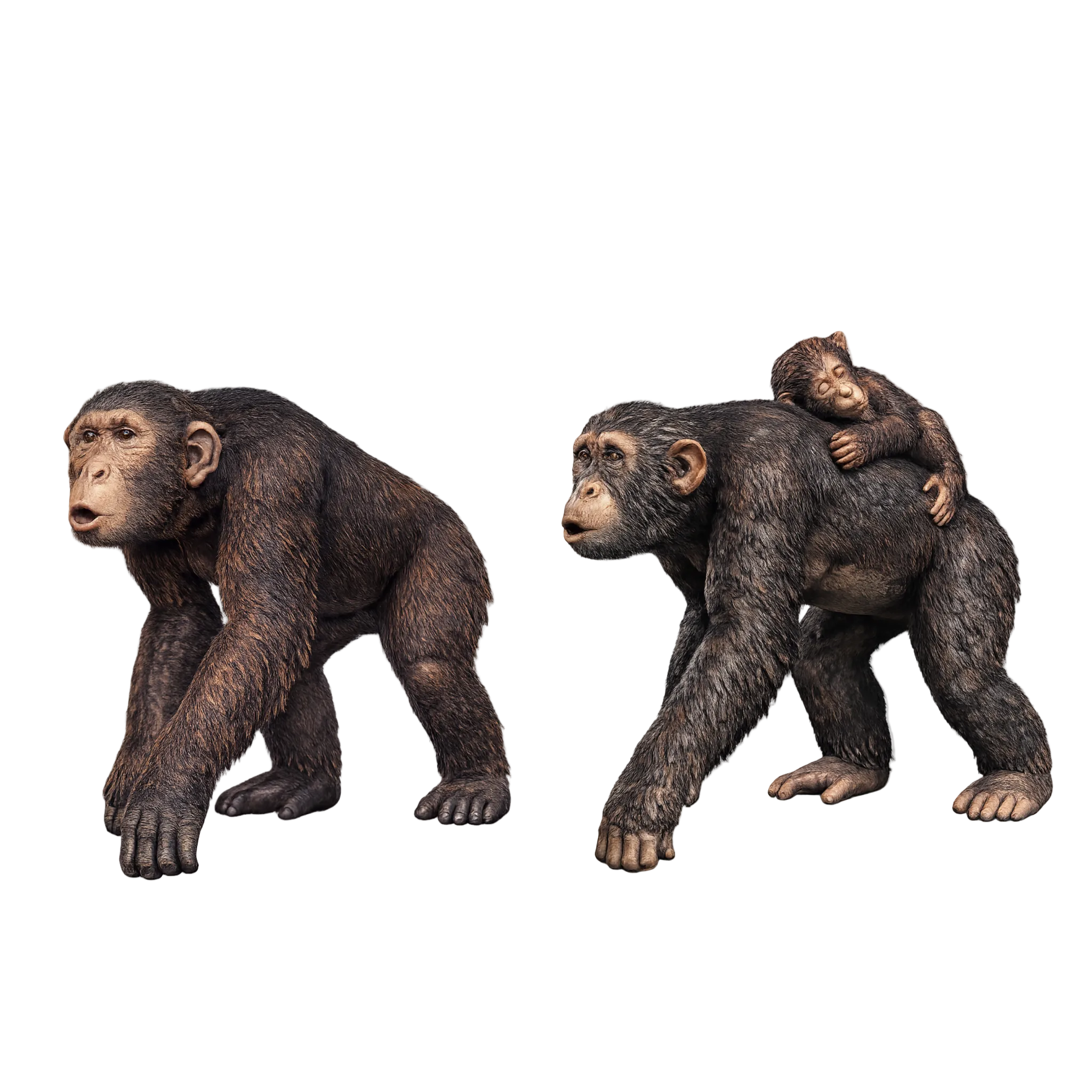 Painted Chimpanzee Encounter Pack miniatures