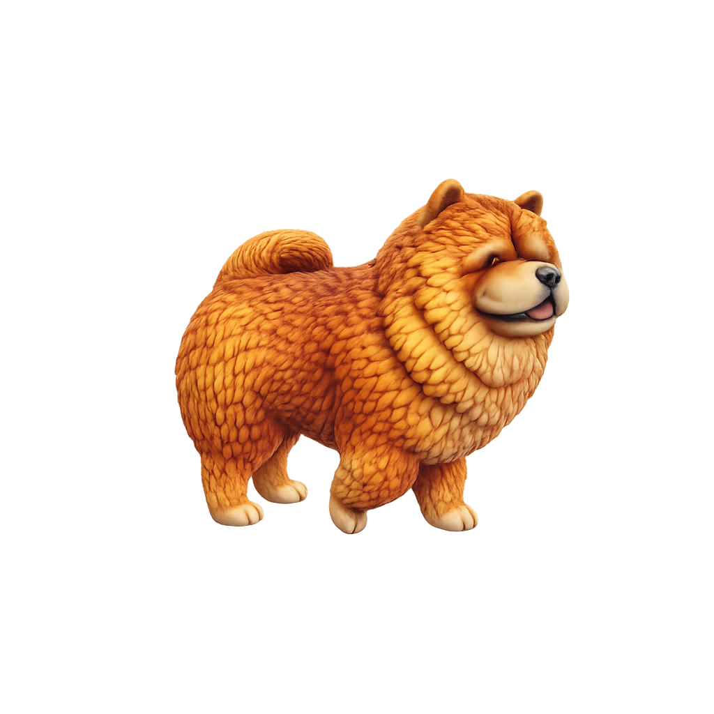 Painted Chow Chow miniature