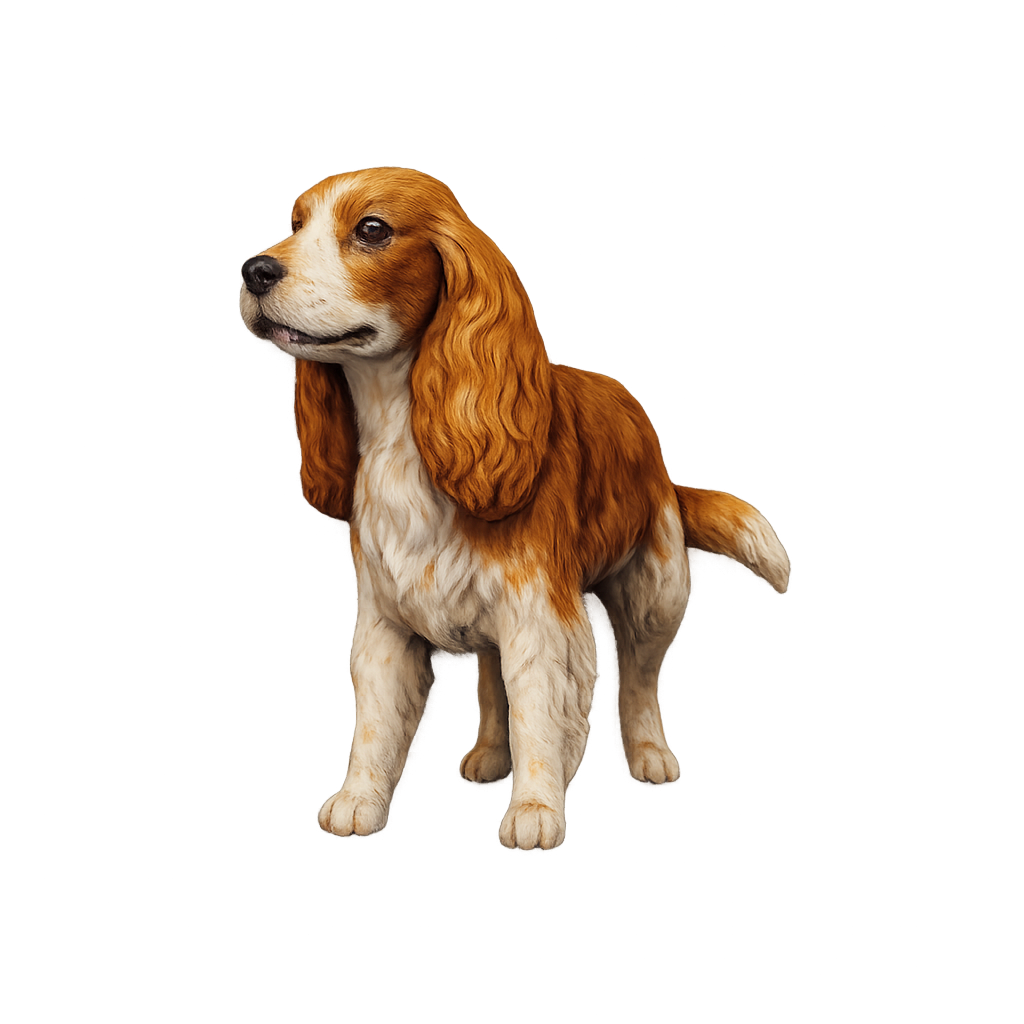 Painted Cocker Spaniel miniature