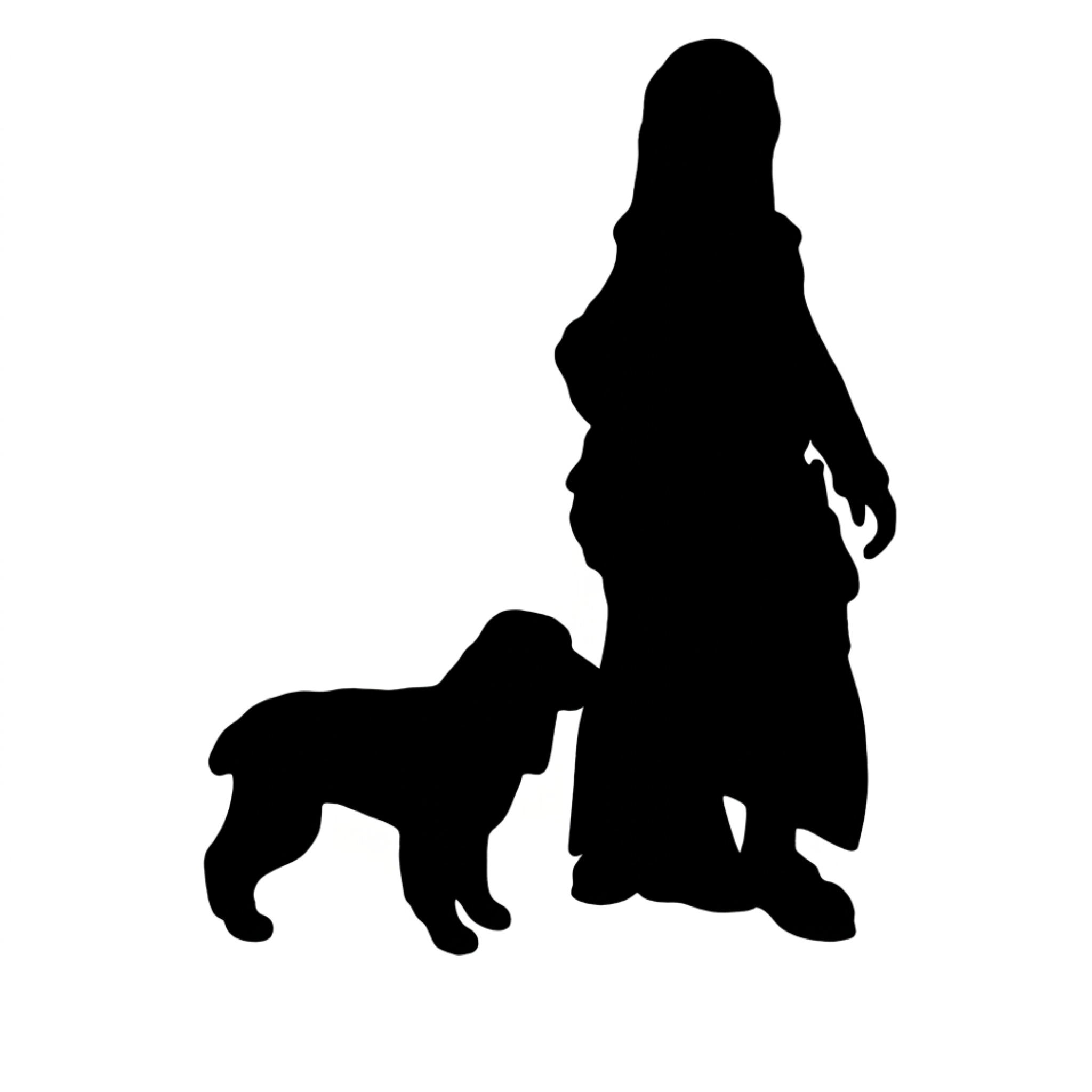 Cocker Spaniel scale comparison to 28mm human miniature