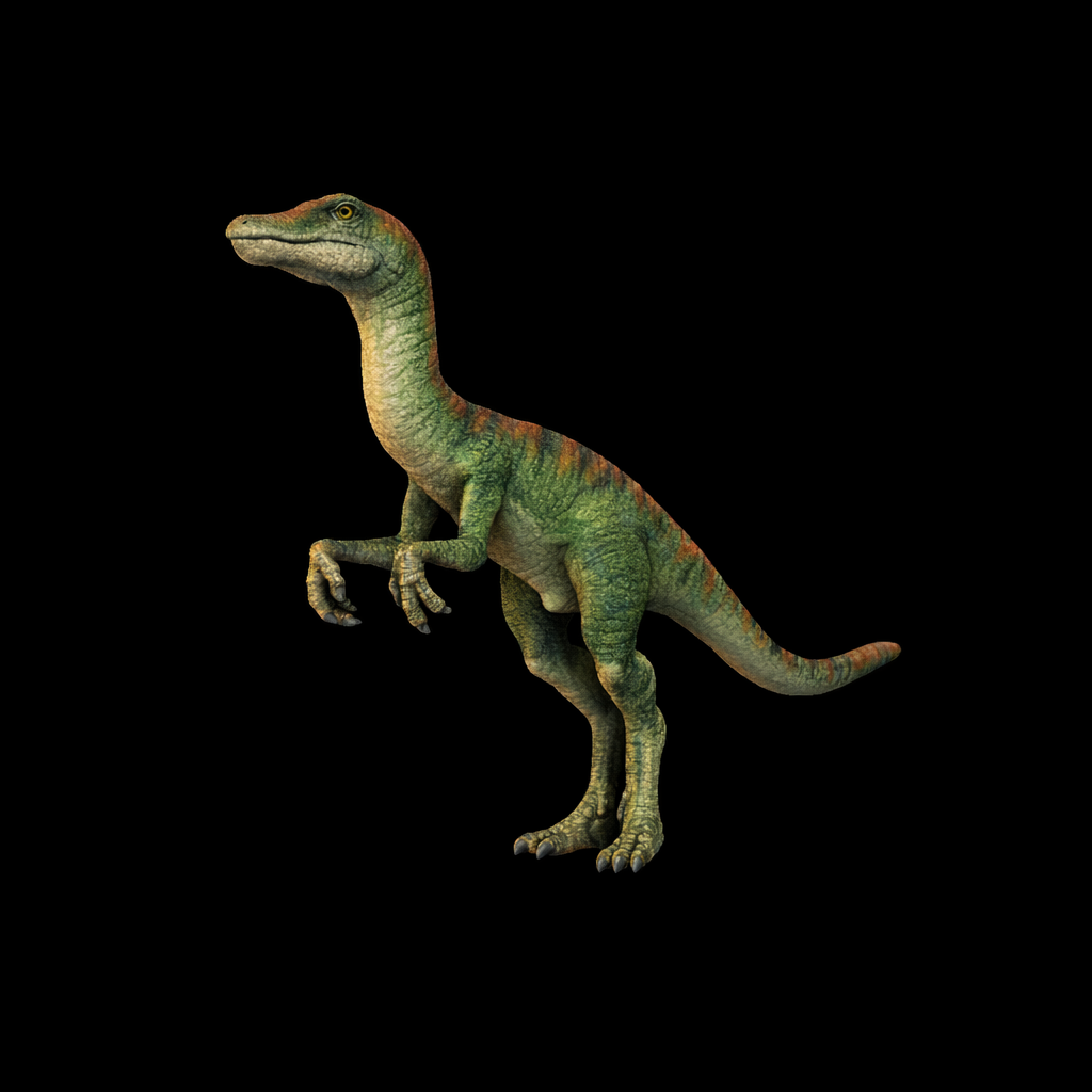 Painted Compsognathus Dinosaur