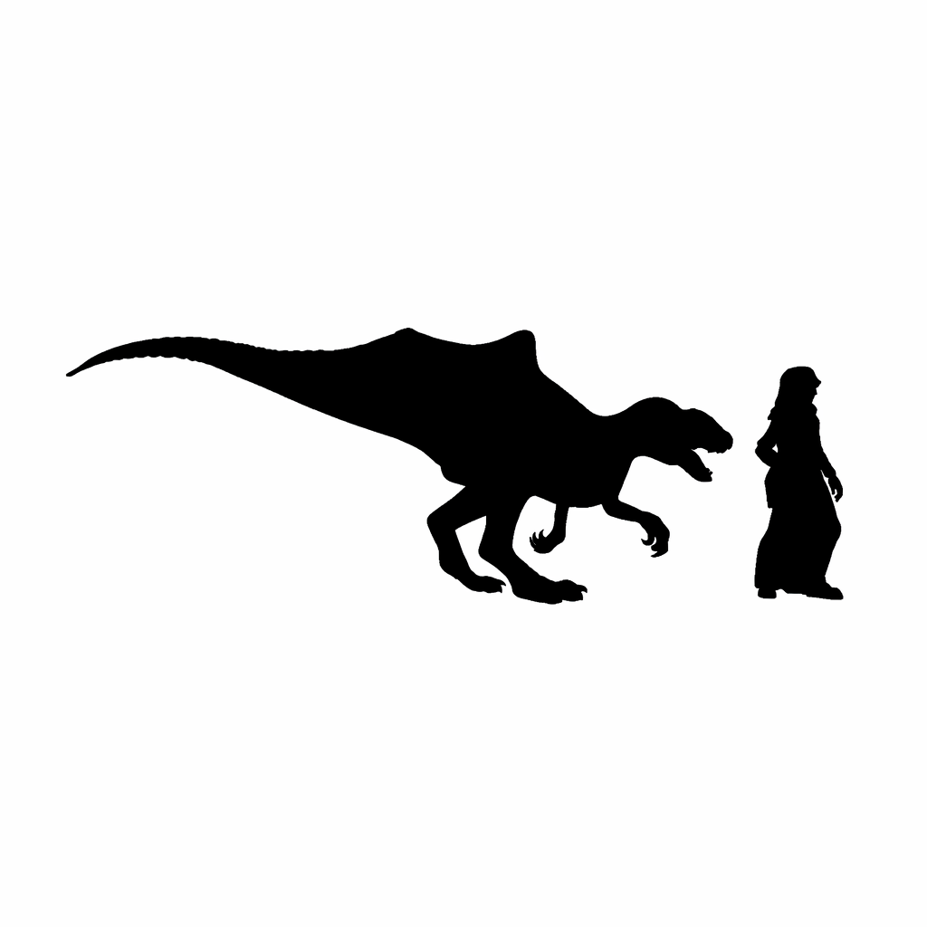 Concavenator attacking scale comparison to 28mm human miniature