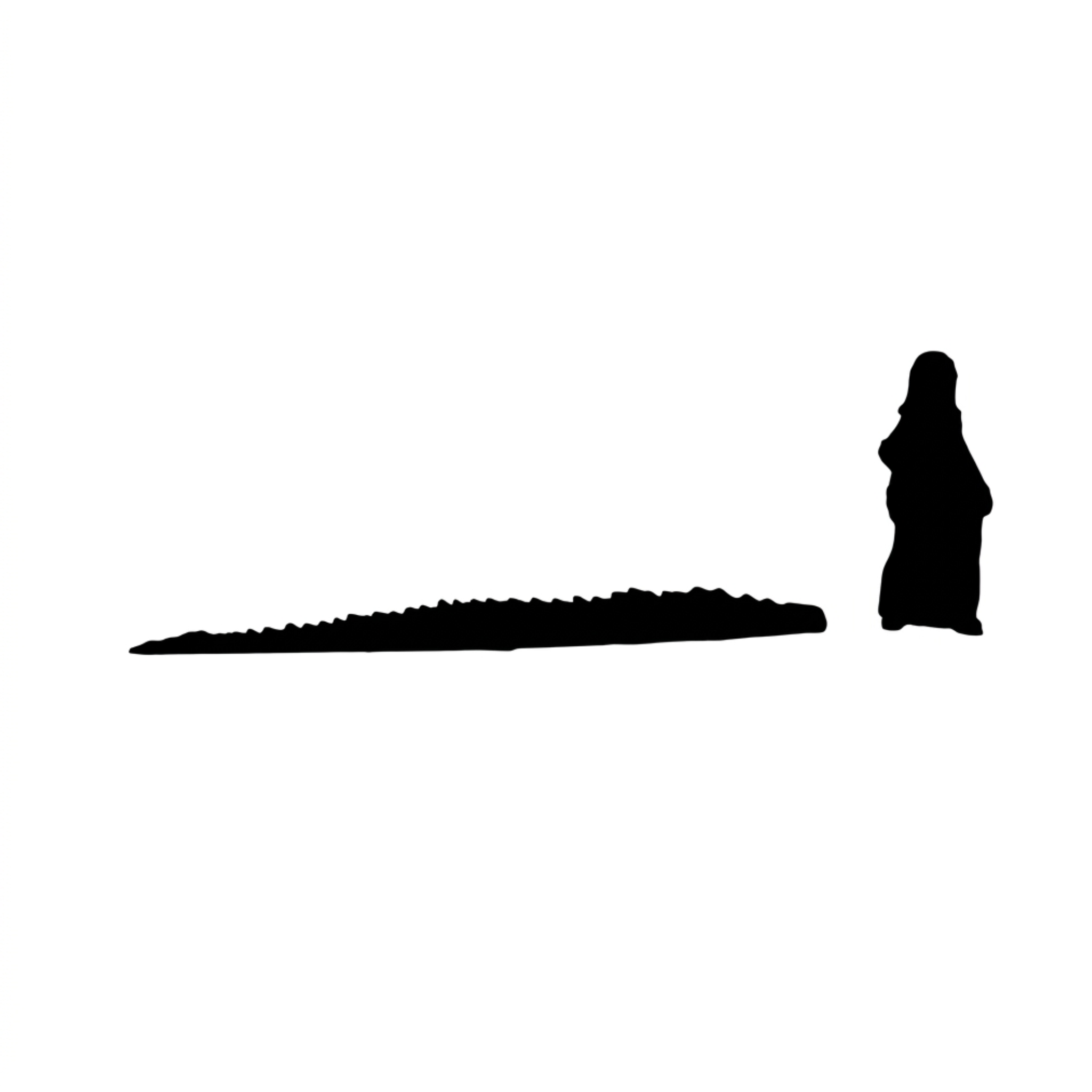 Crocodile Floating scale comparison to 28mm human miniature