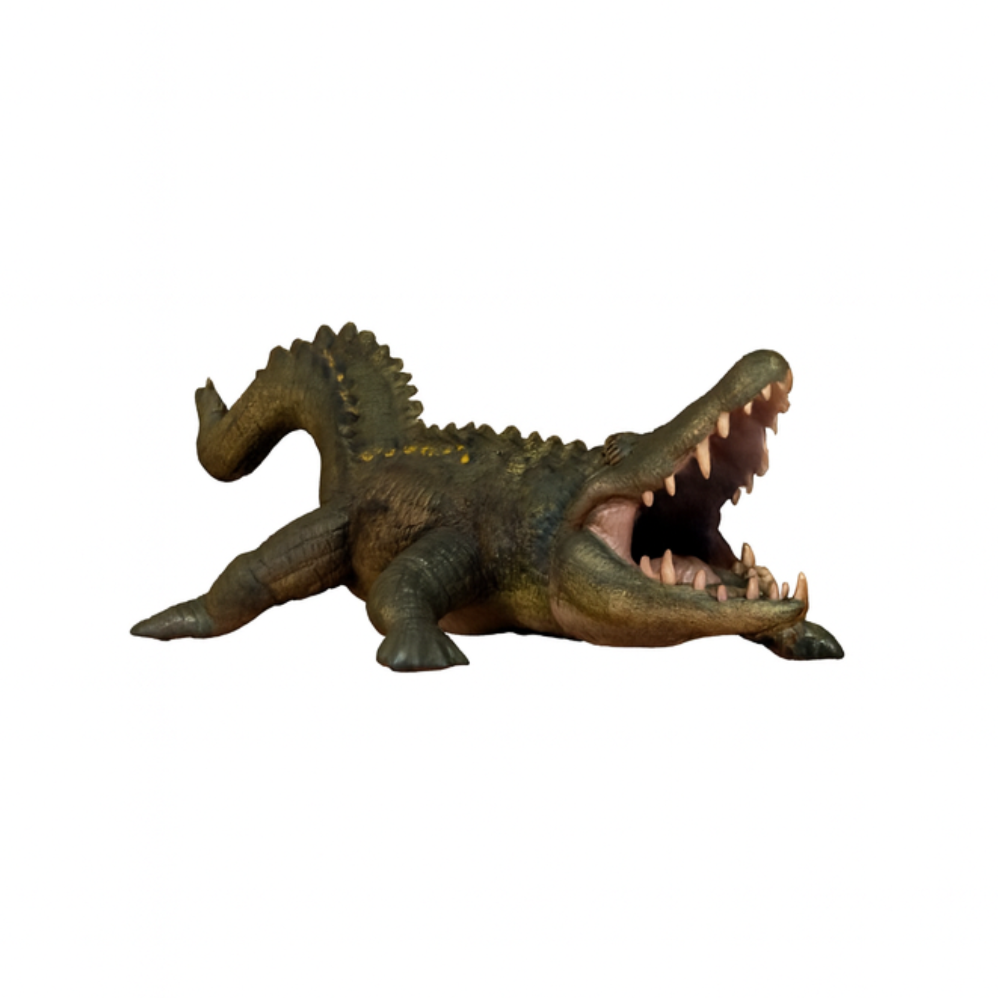 Painted Crocodile with mouth open miniature