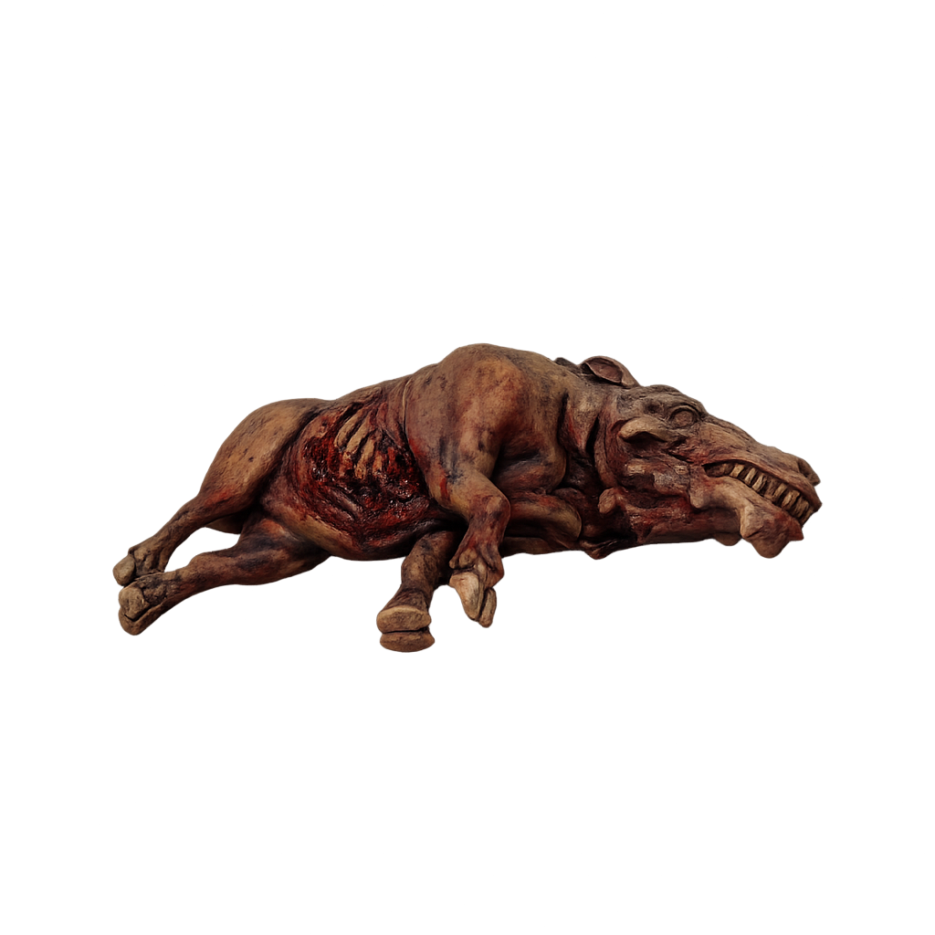 Painted Daeodon carcass miniature