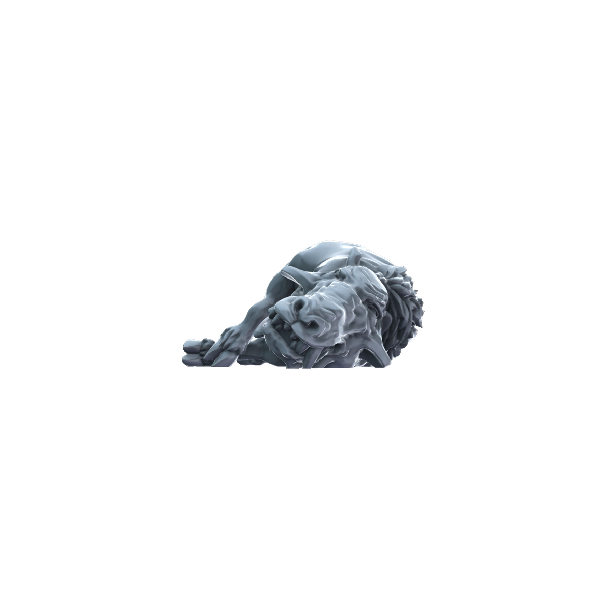 3d printed Daeodon carcass front view