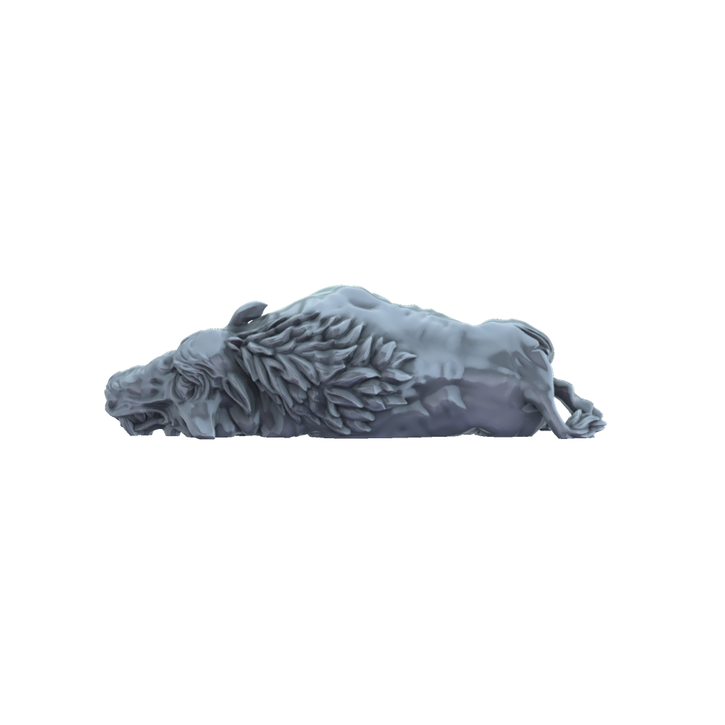 3d printed Daeodon carcass rear view