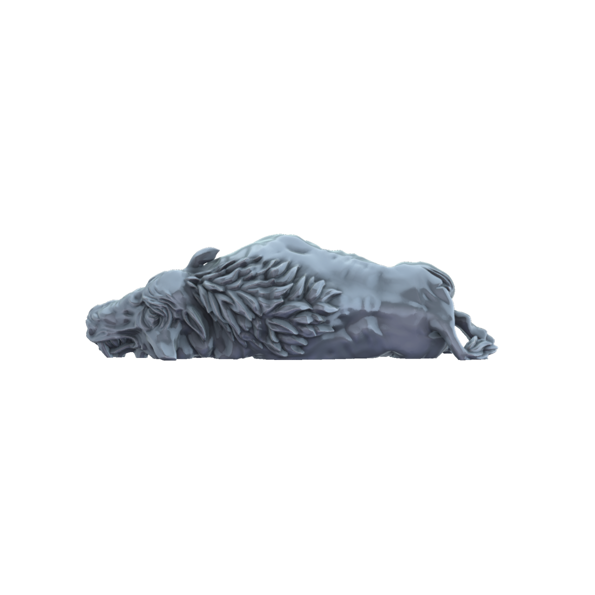 3d printed Daeodon carcass rear view