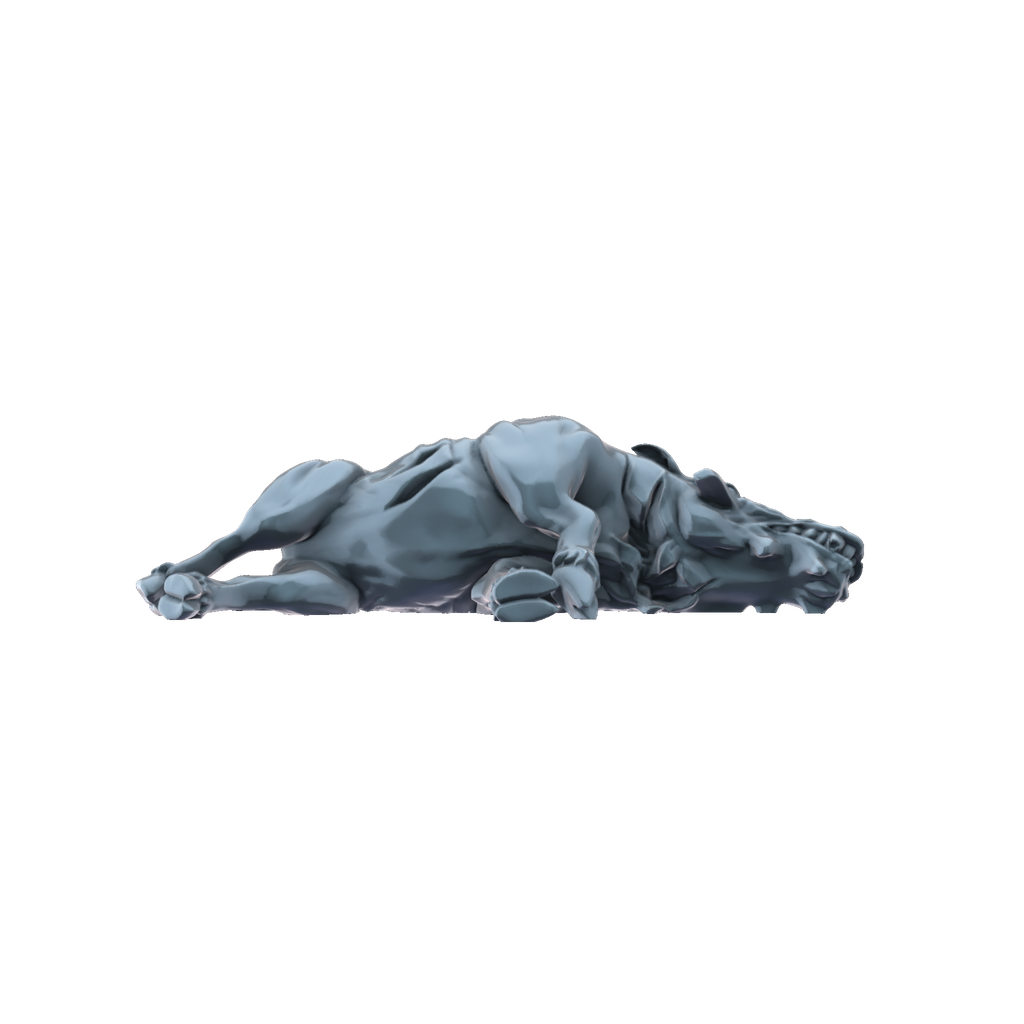 3d printed Daeodon carcass side view