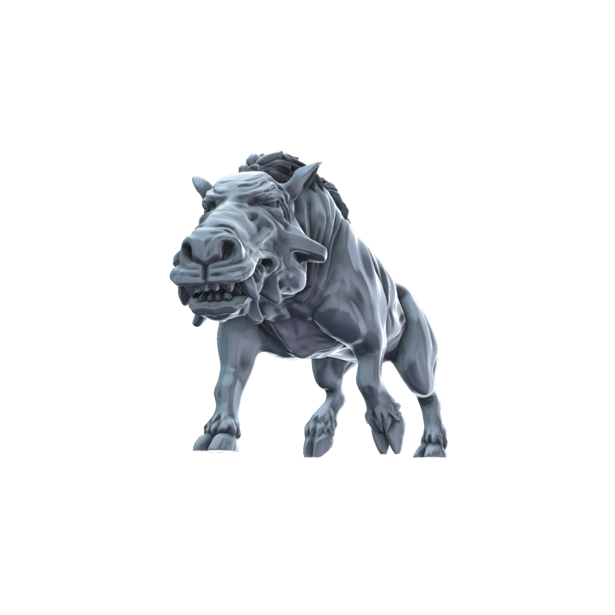 3D printed Daeodon Walking miniature front view