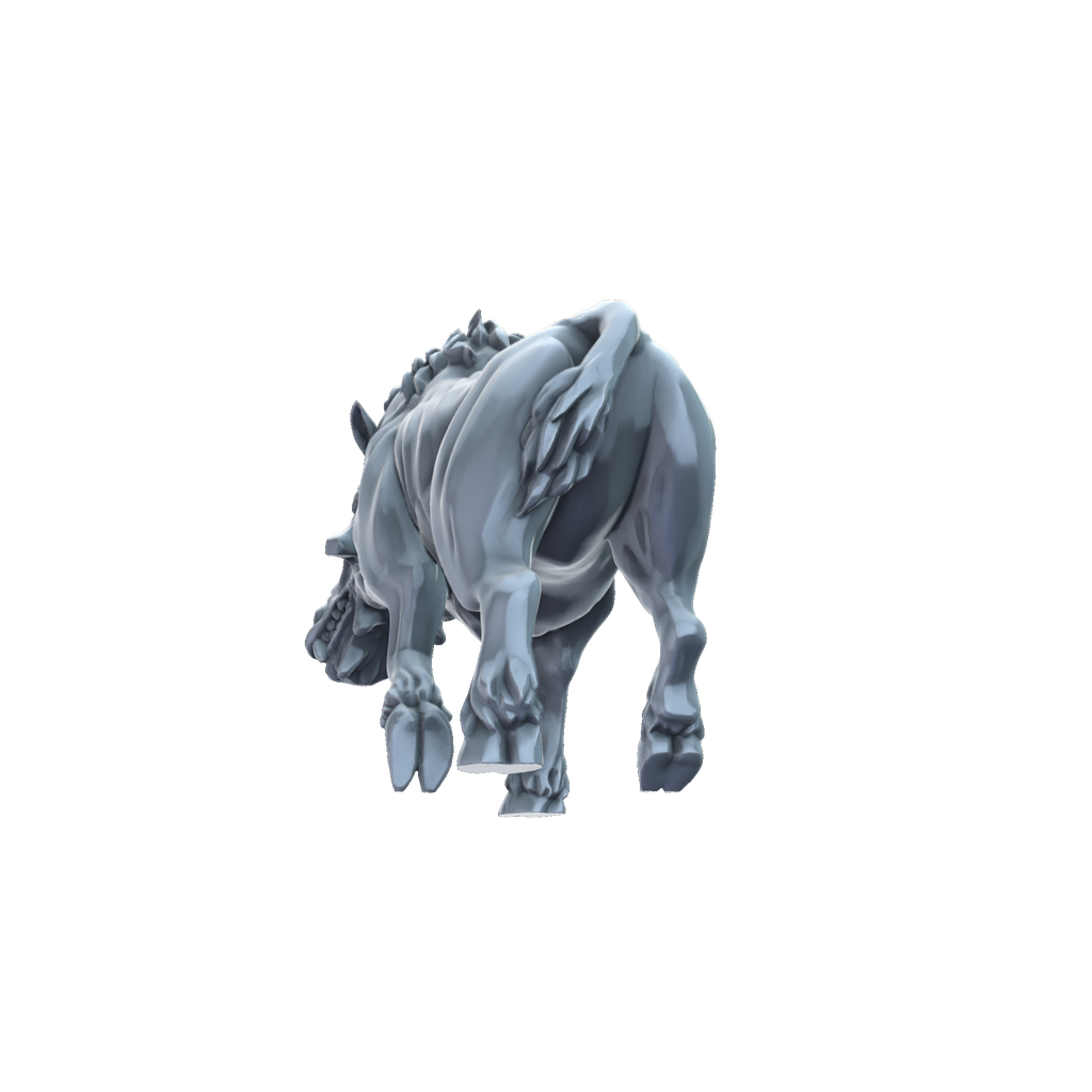 3D printed Daeodon Walking miniature rear view