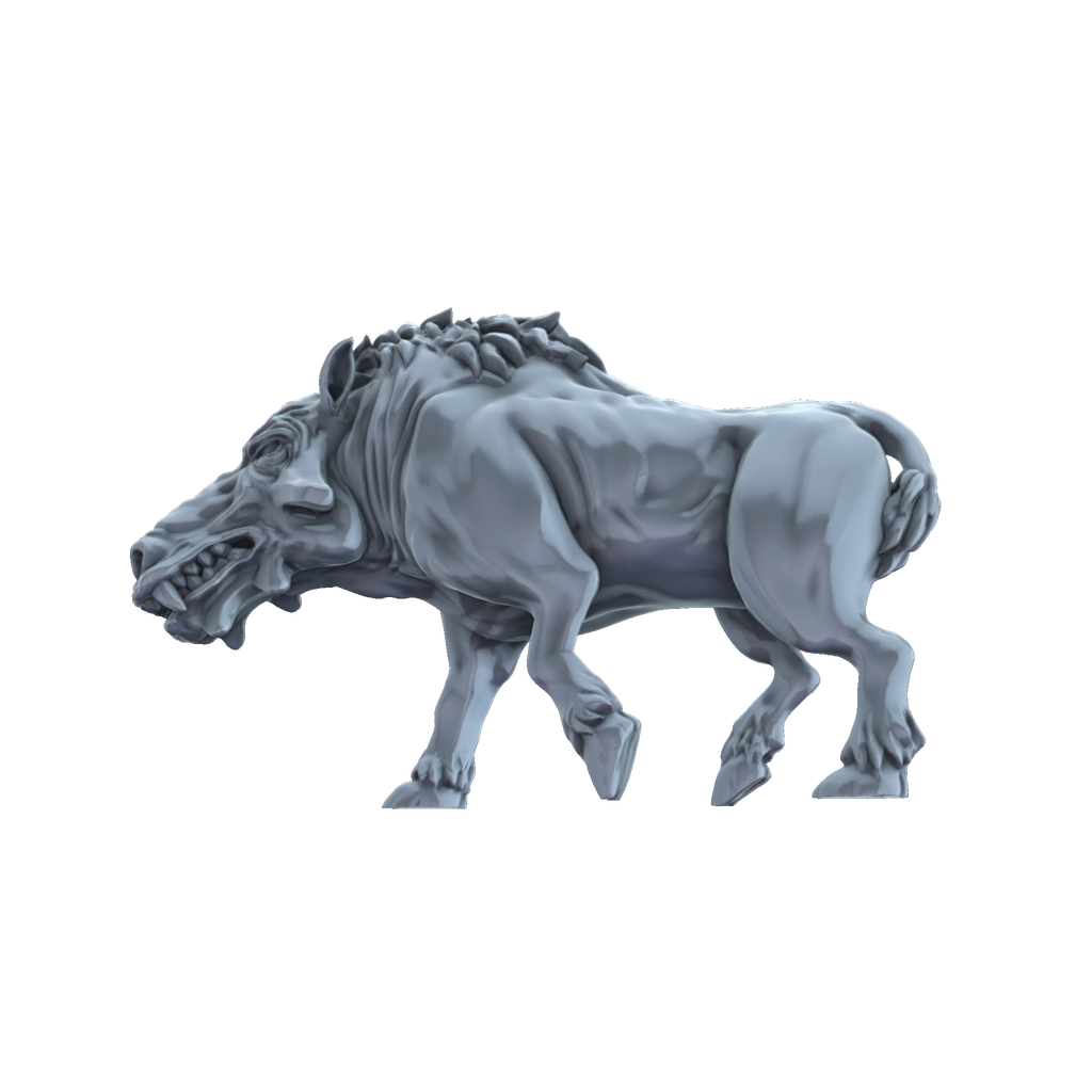 3D printed Daeodon Walking miniature side view