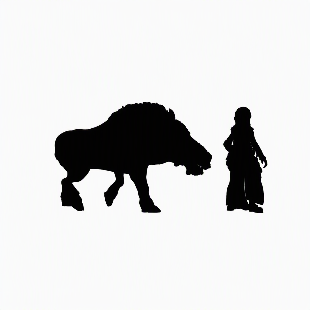 Daeodon walking scale comparison to 28mm human miniature
