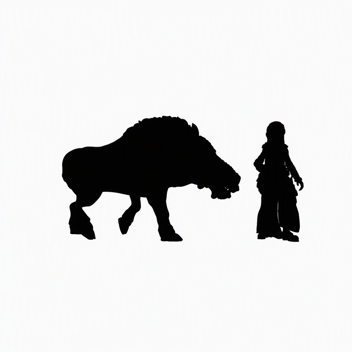 Daeodon walking scale comparison to 28mm human miniature