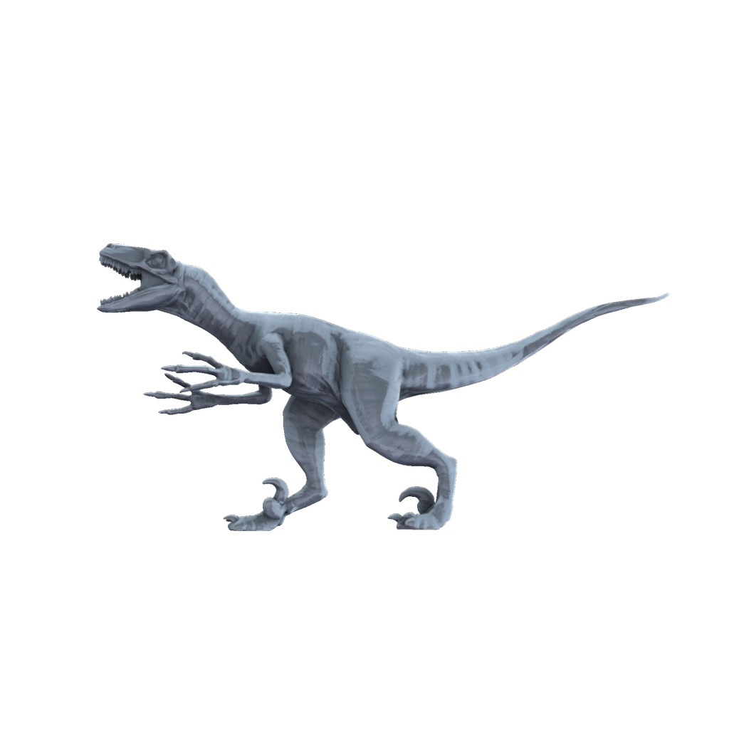 3D printed Deinonychus side view