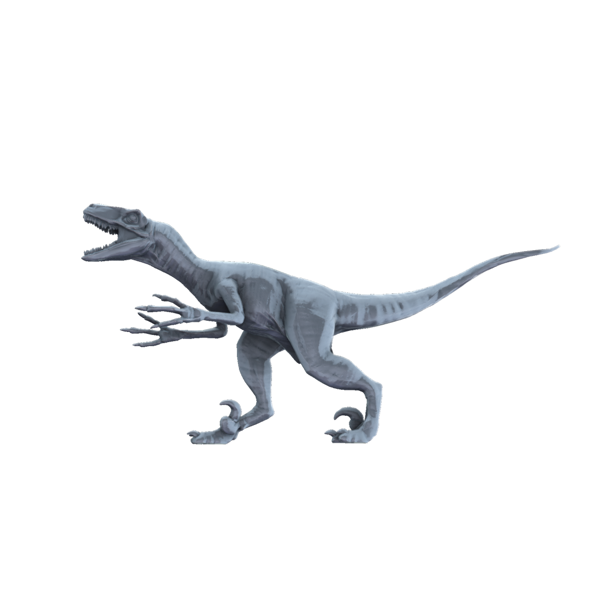 3D printed Deinonychus side view