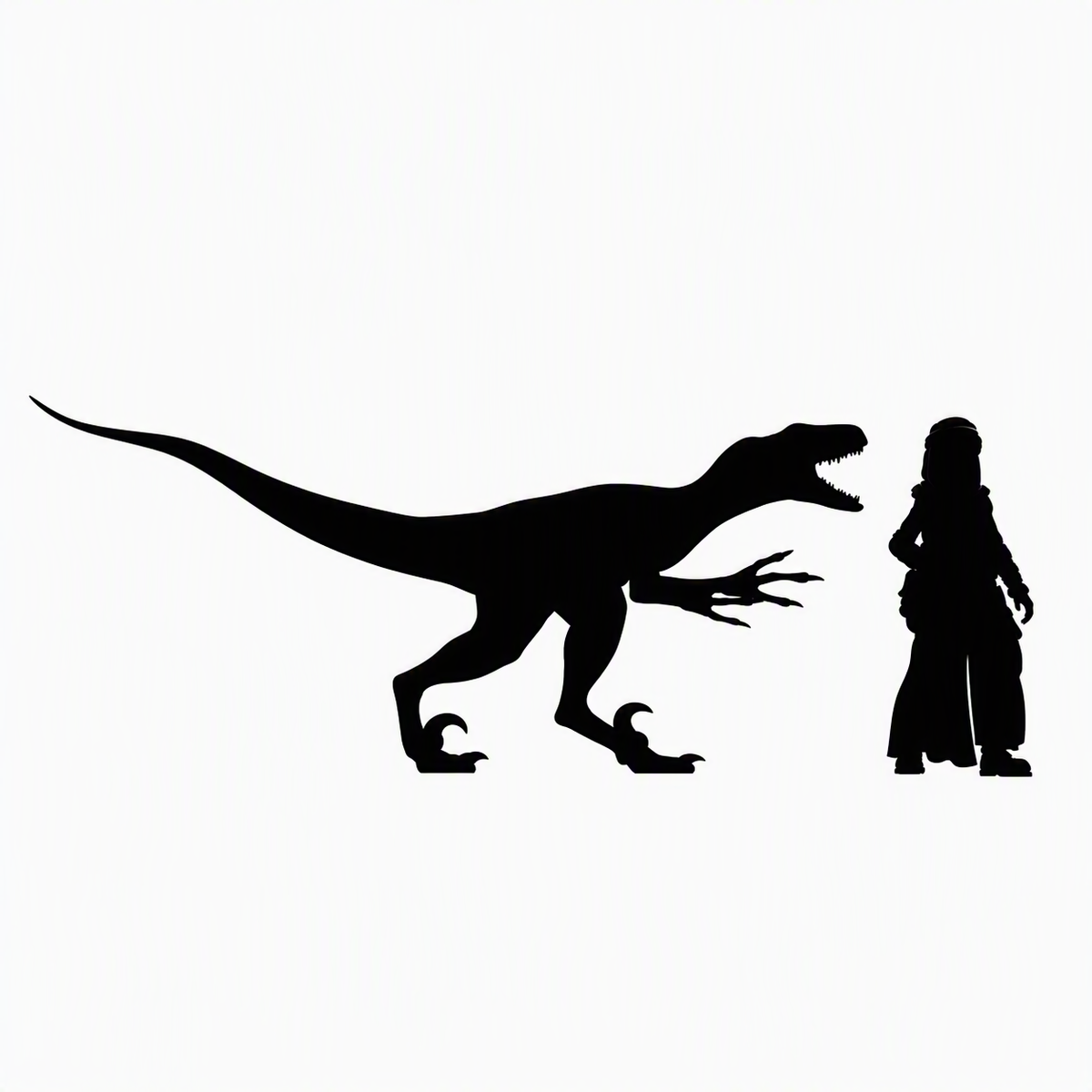 Deinonychus scale comparison to 28mm human miniature