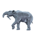 3D printed Deinotherium walking side view