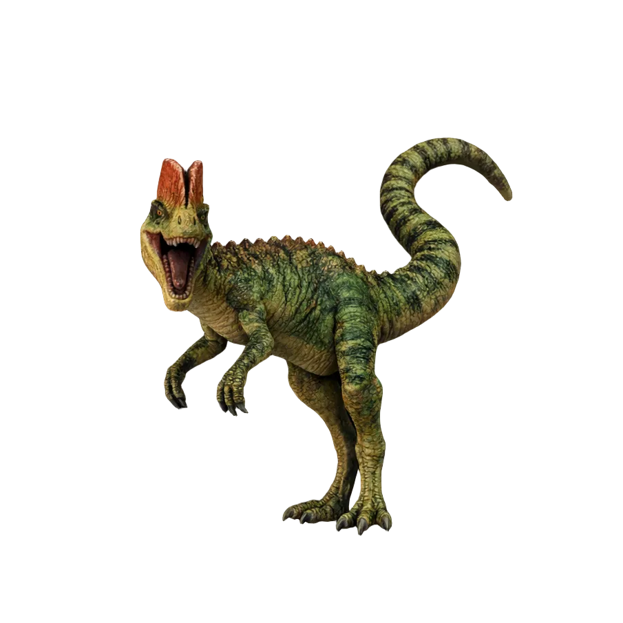 Painted Dilophosaurus miniature