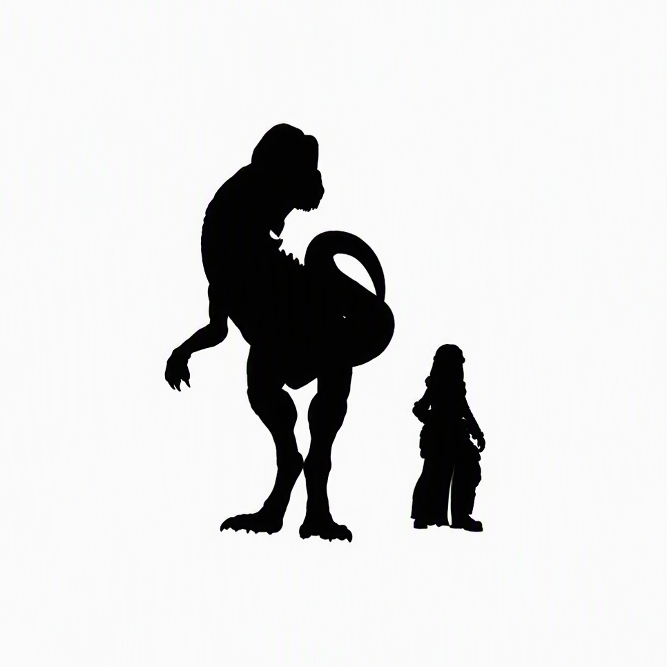 Dilophosaurus scale comparison to 28mm human miniature