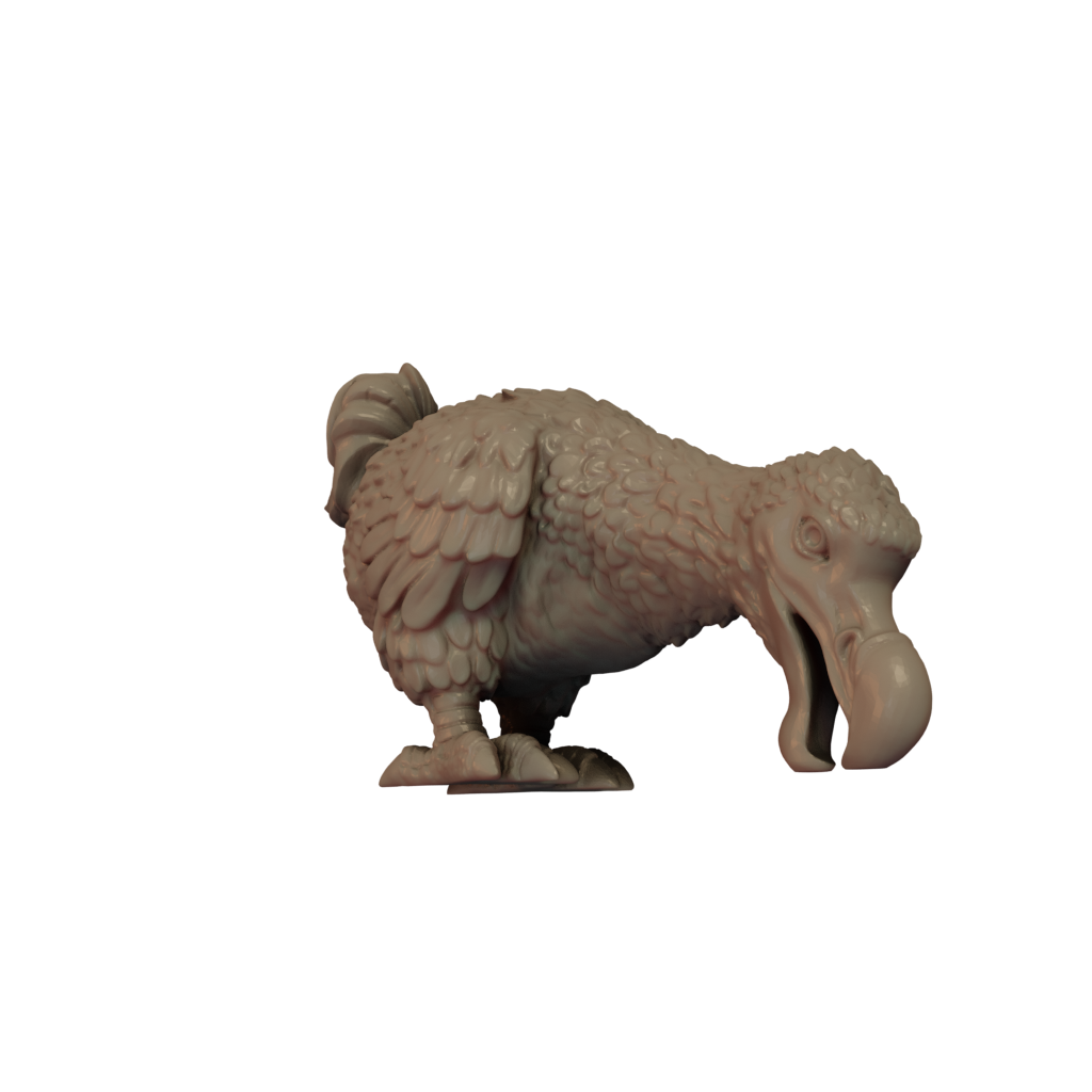 3D printed Dodo Eating side view