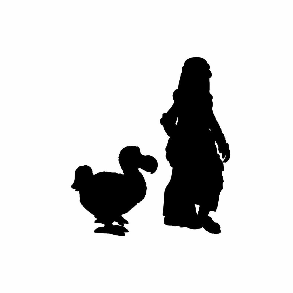 Dodo Standing scale comparison to 28mm human miniature