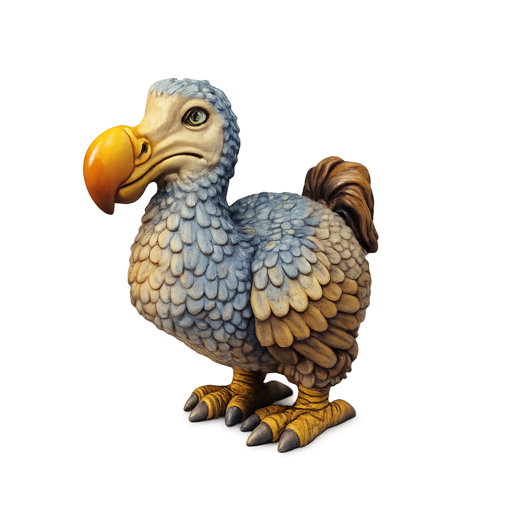 Painted Standing Dodo miniature