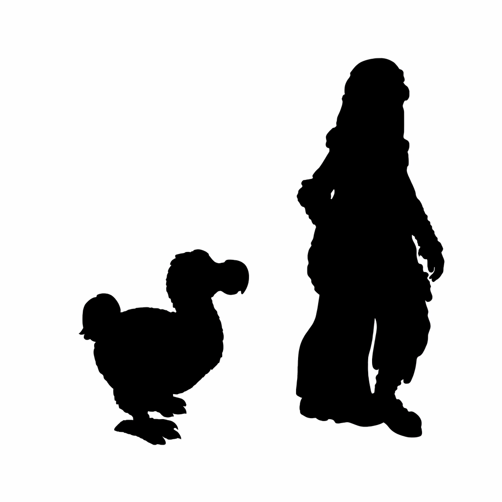 Dodo Watching scale comparison to 28mm human miniature
